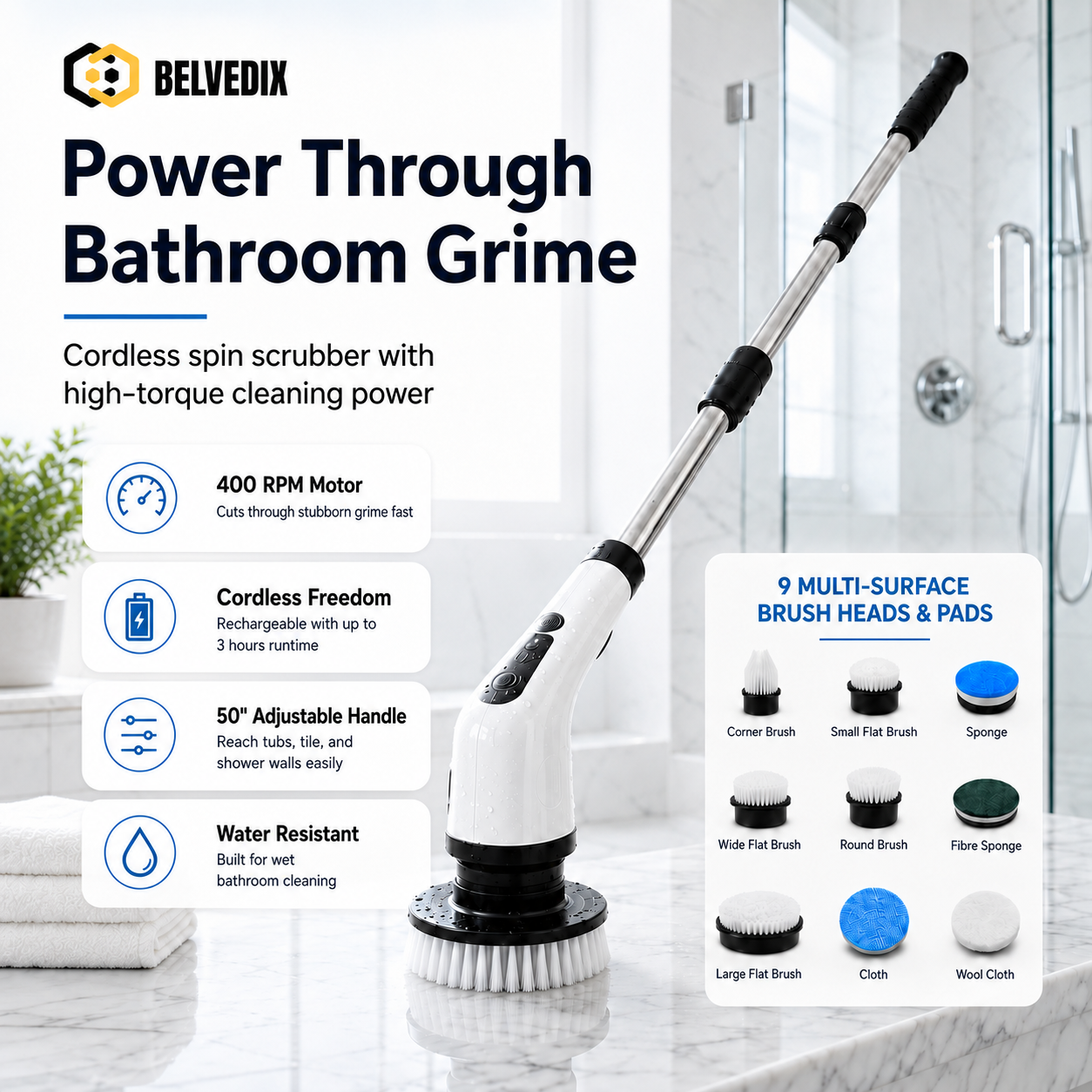 Belvedix™ Power Scrub Pro
